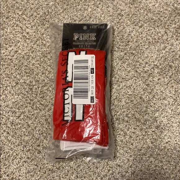 PINK Victoria's Secret Accessories - NWT Nebraska Huskers crew & knee high socks